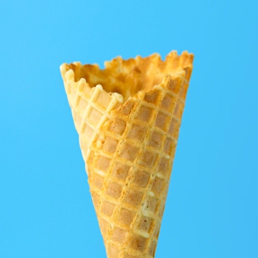 an empty ice-cream cone