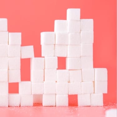 A picture of multiple sugar cubes